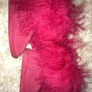 Bearpaw girl lamb fur boots